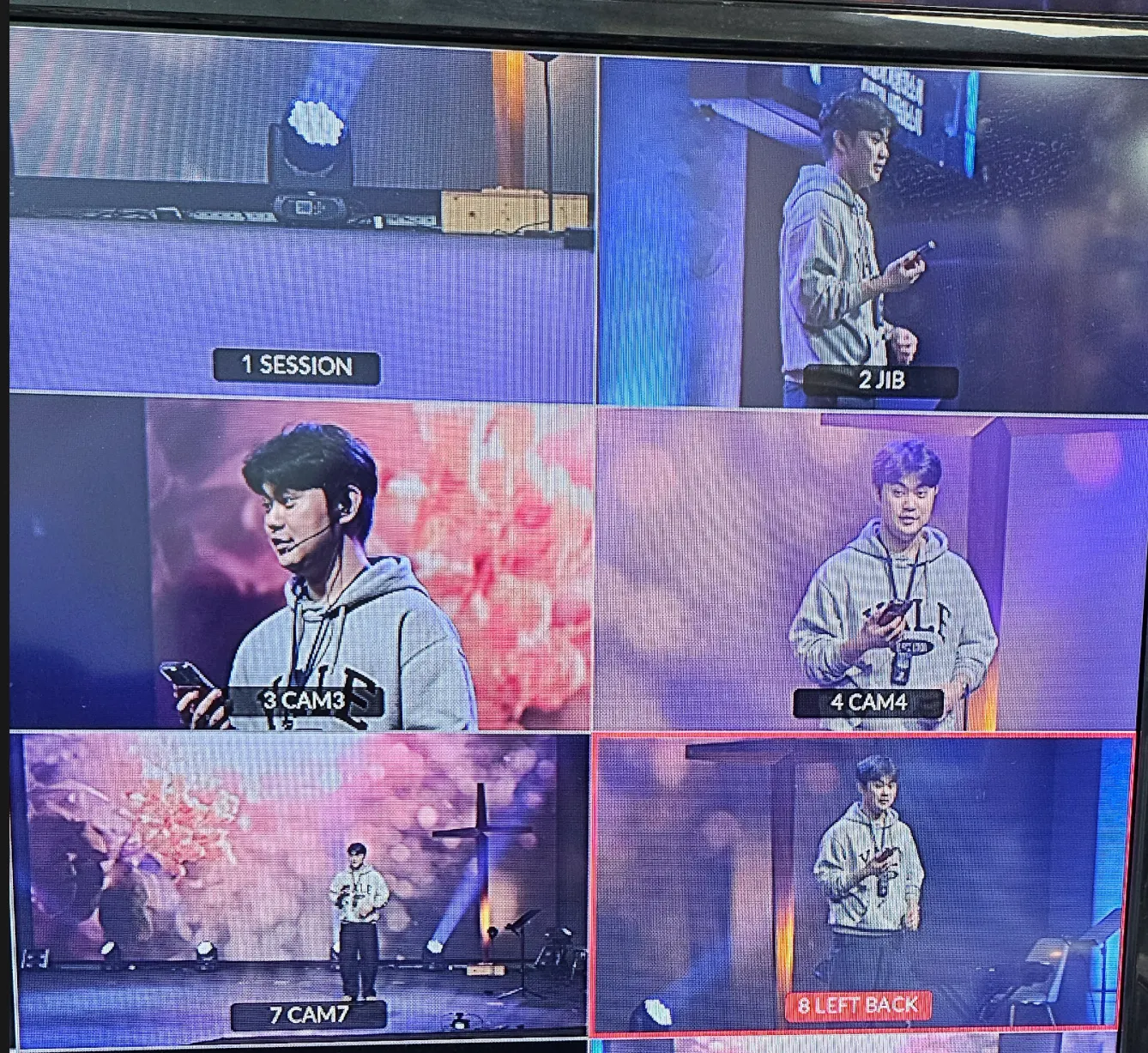 밝기를 모두 맞춘 상태에서의 멀티캠