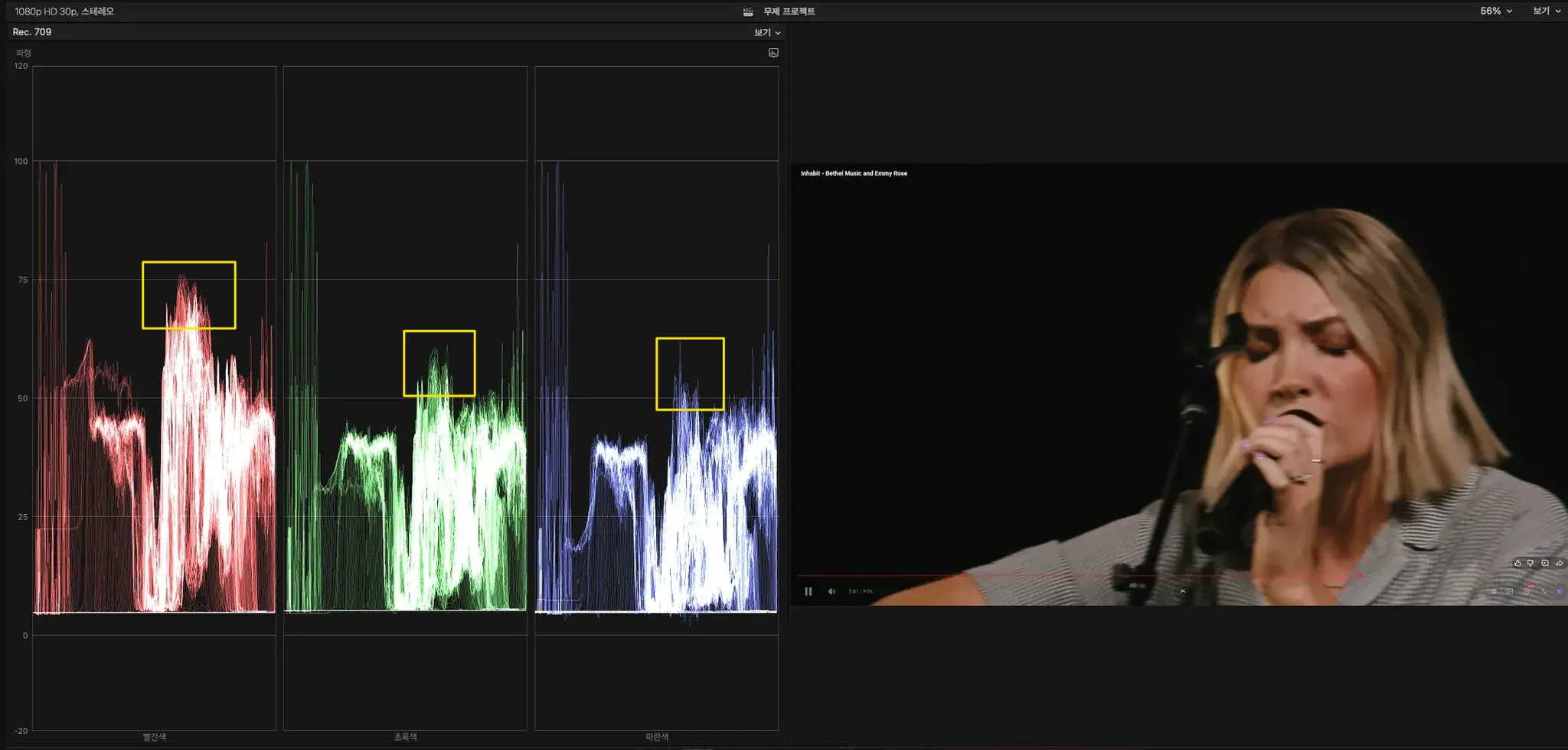 ISO에 따른 화질 저하 비교
